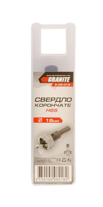 Сверло корончатое GRANITE HSS 18 мм 6-08-018 Харьков - изображение 2