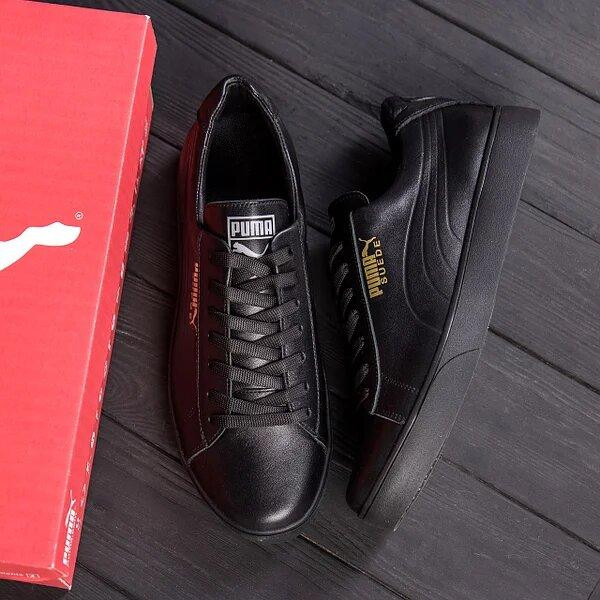 Мужские кожаные кроссовки Pm Smash Black Киев - изображение 5