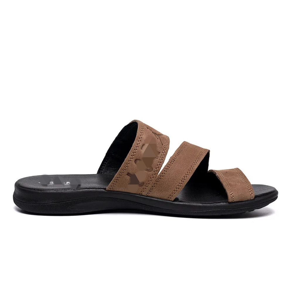 Мужские кожаные  летние шлепанцы-сланцы Olive Київ - зображення 2