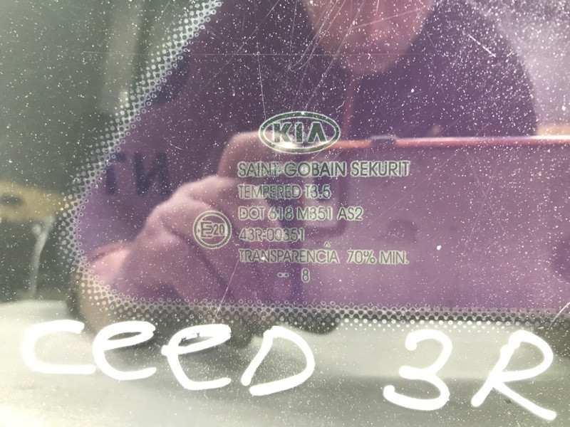 Стекло в кузов заднее правое Kia Ceed 2006-2012 878401H100 (Арт. 43909) Київ - зображення 3