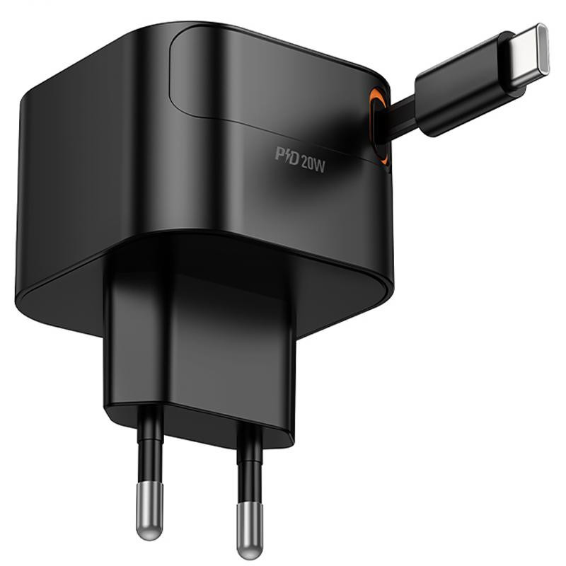 СЗУ Hoco C153A Changer With Retractable Cable Type-C PD20W Херсон - изображение 5