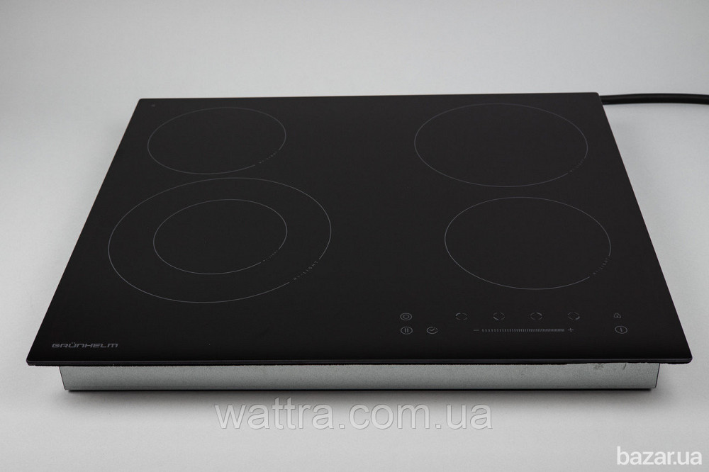 Стеклокерамическая варочная поверхность Grunhelm GPC 725 BE (4 конфорки, электро, стеклокерамика) Київ - зображення 4