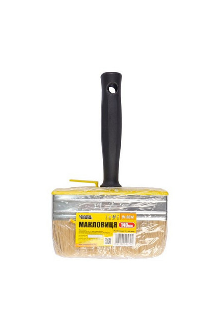 Кисть-макловица MASTERTOOL малярная плоская 140 x 40 x 45 мм, натуральная щетина, пластиковая рукоят Харьков - изображение 4