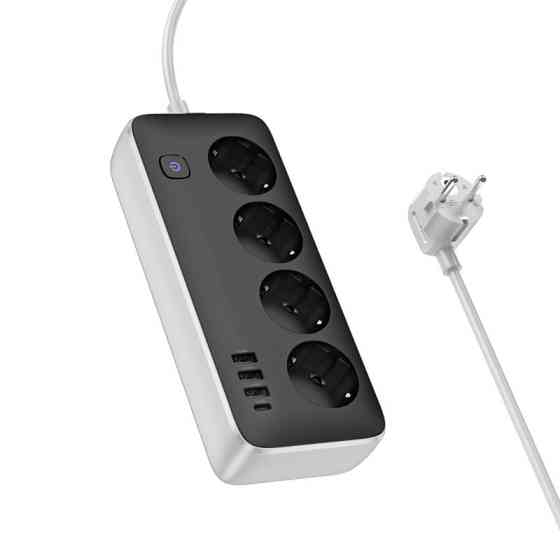 Удлинитель Hoco AC21 Sunlight 4-bit (1C/3A/4xSocket) (3m) Херсон