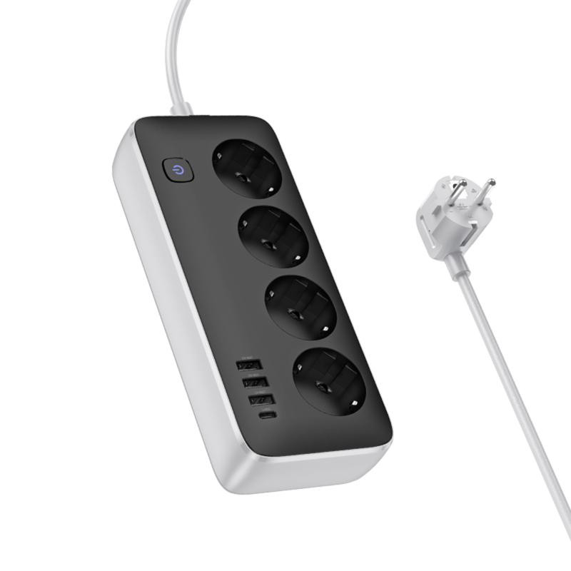 Удлинитель Hoco AC21 Sunlight 4-bit (1C/3A/4xSocket) (3m) Херсон - изображение 3
