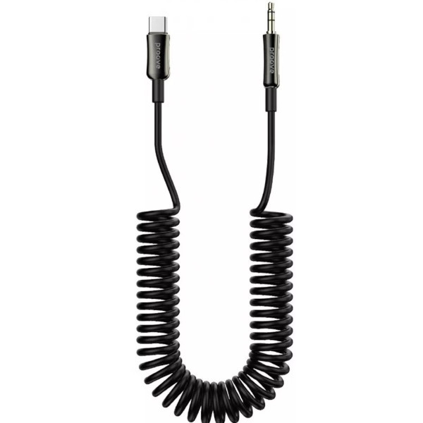 AUX кабель Proove Steel Spring Type-C to 3.5mm 1m Black (ACSS00005201) (Код товару:41622) Харьков - изображение 1
