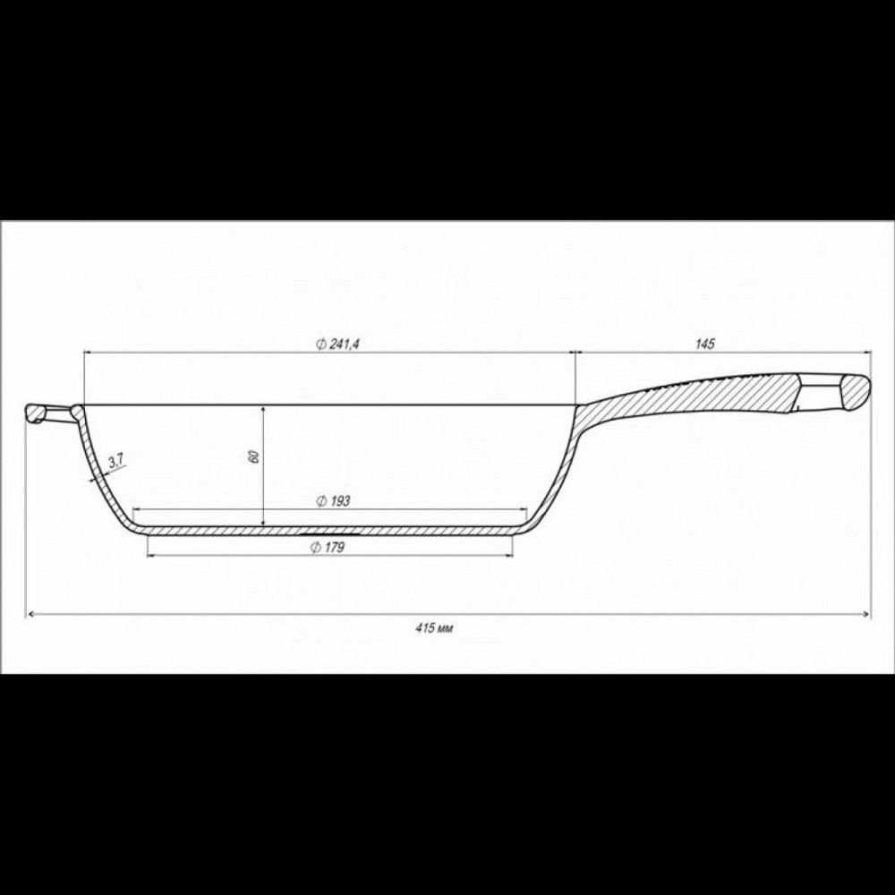 Сковорода чугунная Maysternya с чугунной ручкой 24х6 см Т202 Одесса - изображение 12