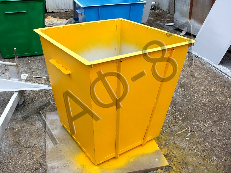 Бак для сміття 750 літрів металевий фарбований Харьков - изображение 1