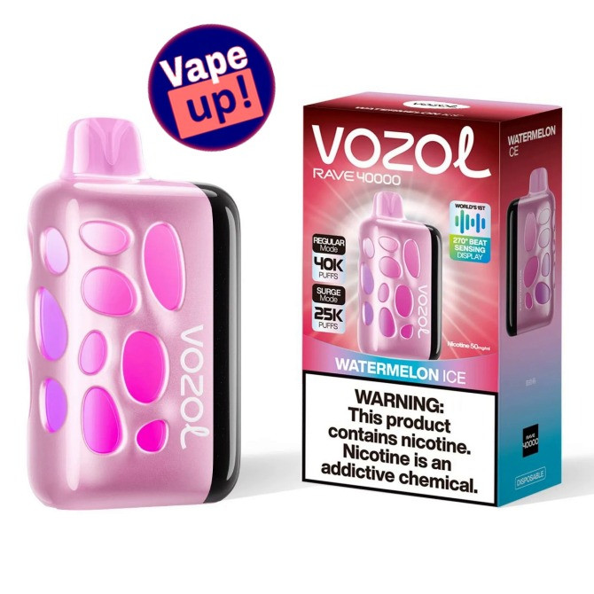 Кавун з льодом • Сигарета світло-музична Vozol Rave 40000 тяг Ужгород - зображення 3
