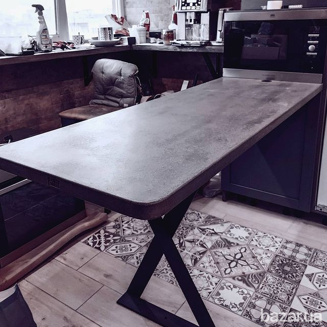 Барная стойка, кухонный остров бетонный, ресепшн, витрины из бетона Одеса - зображення 1