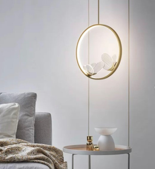 Люстра стельова LED C18-gd-k Золото 35-200х25х10 см. Київ - зображення 1