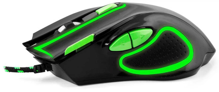 Мышь компьютерная проводная Esperanza MX401 Hawk Black-Green EGM401KG зеленая Киев - изображение 3