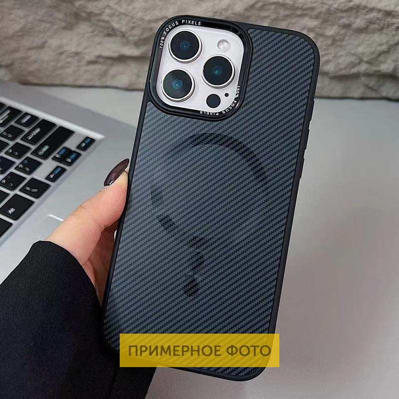 Чехол TPU+PC Carbon Mirage with MagSafe для Apple iPhone 16 Plus (6.7") Херсон - зображення 2