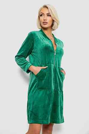 Халат жіночий велюровий на блискавці | Зелений | Новий. Одесса