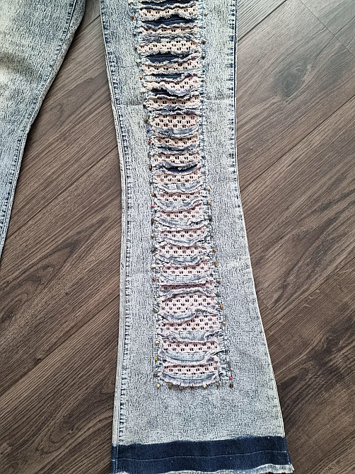 Продам женские джинсы р.44-46 с орнаментом и бисером Киев - изображение 6