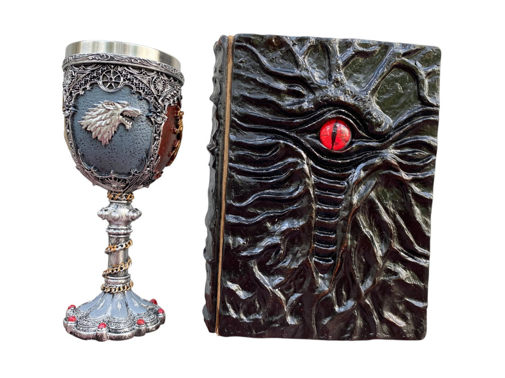 Подарочный набор Бокал 3D Игра Престолов и Блокнот 3D «Книга, что смотрит в ответ» Киев - изображение 1