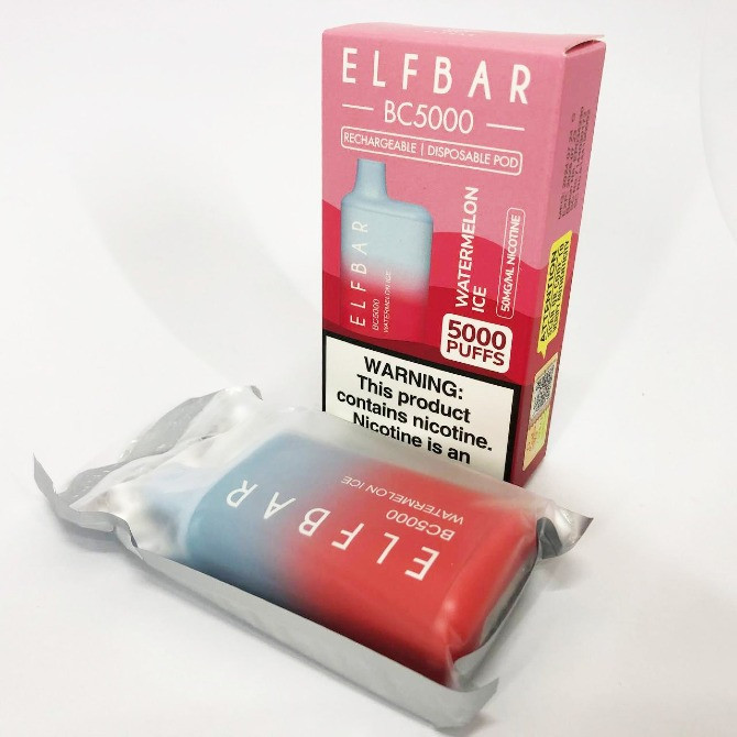 • Кавун з льодом • Електрона сигарета Elfbar BC 5000 тяг, 5% Киев - изображение 3