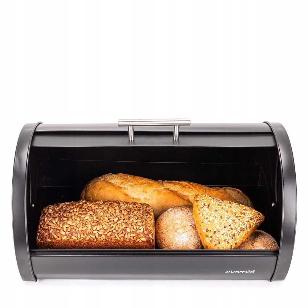 Хлебница Kamille с металлическим корпусом Черная KM 1122 Одесса - изображение 2