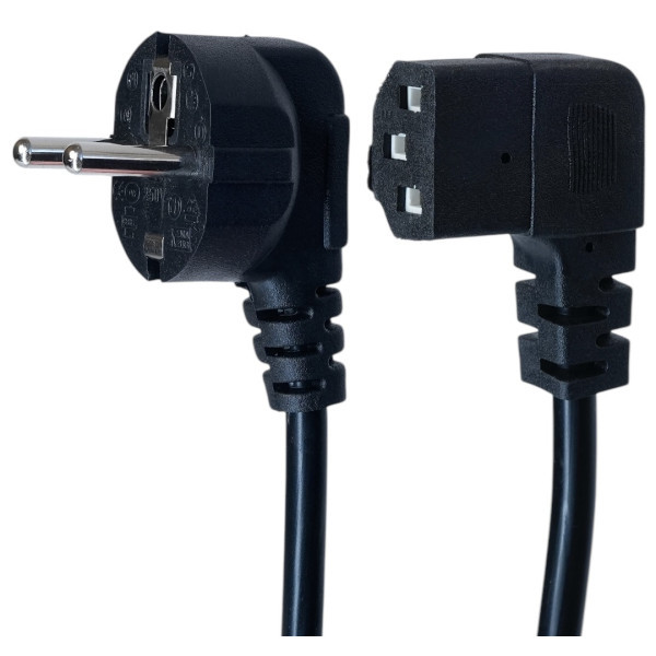 Кабель живлення ArmorStandart CEE 7/7 - С13 кутовий 1.8м black (ARM73124) (Код товару:42293) Харків - зображення 1