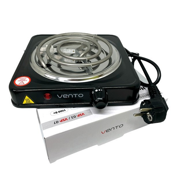 Электроплита одноконфорочная Vento Hot Plate VSP-07-black 1100 Вт черная Київ - зображення 1