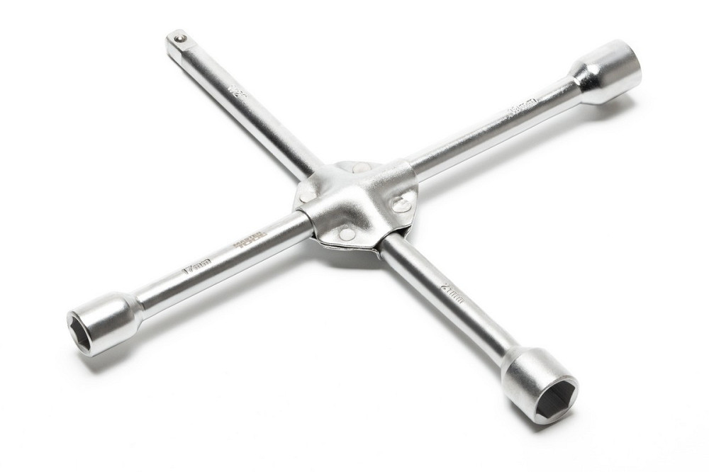 Ключ баллонный MASTERTOOL крестовой усиленный 17х19х21х½" 350х16 мм 73-0313 Харків - зображення 2