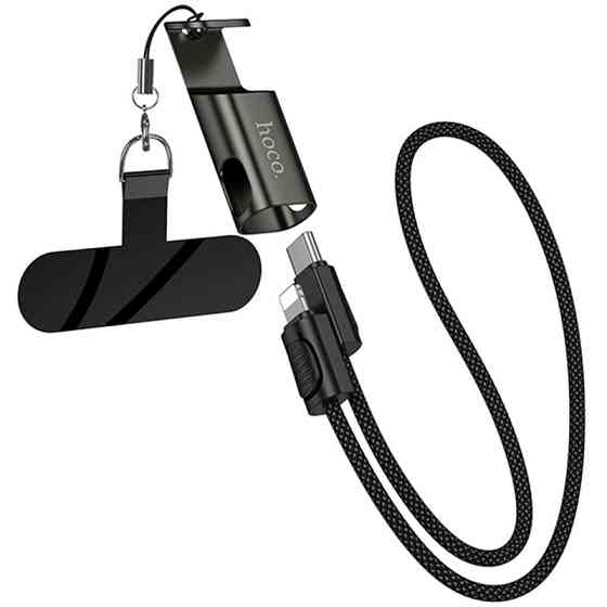 Дата кабель Hoco X126 Experto Type-C to Lightning 30W + Phone Holder & Lanyard (0.35m) Херсон