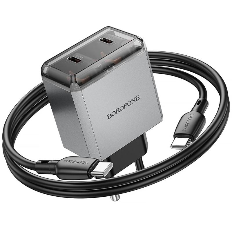 СЗУ Borofone BN21 Lena PD40W+QC3.0 (2USB-C) + кабель Type-C to Type-C Херсон - изображение 6