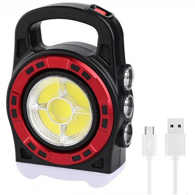 Переносний ліхтар прожектор 66 із сонячною панеллю та функцією Power Bank, ручний проже Львов - изображение 1