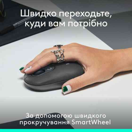 Мышь компьютерная безпроводная Logitech POP Mouse Graphite L910-007412 графитовая Киев