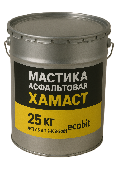 Мастика асфальтовая ХАМАСТ ЭКОБИТ ведро 25,0 кг ГОСТ 30693-2000 Днепр - изображение 1