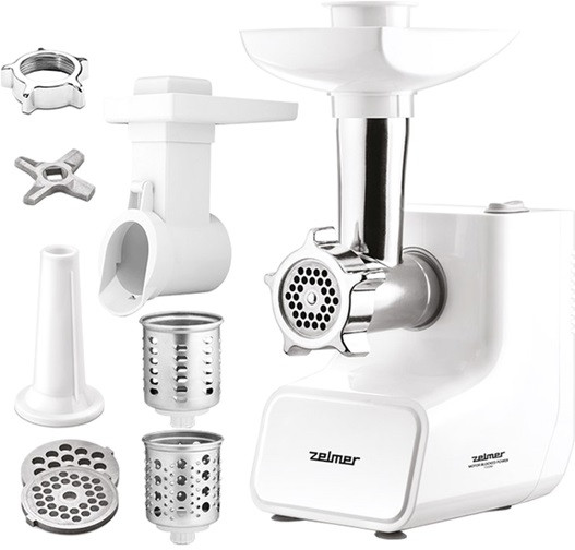 Мясорубка электрическая Zelmer ZMM3512B 1500 Вт белая Київ - зображення 1