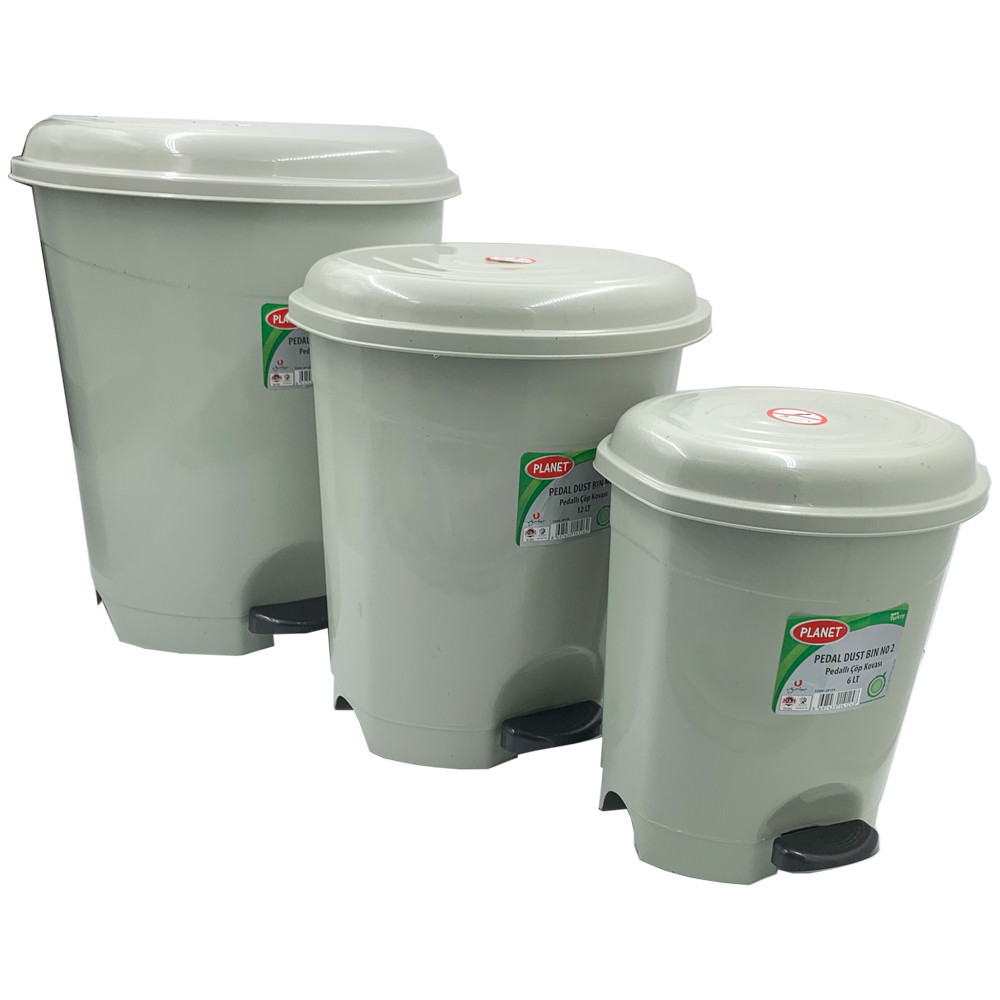 Ведро для мусора с педалью Planet №2 6 л серое Київ - зображення 6