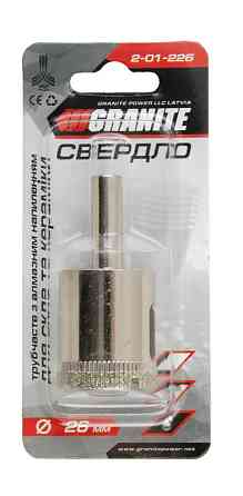 Сверло для стекла и керамики GRANITE трубчатое с алмазным напылением 26 мм 2-01-226 Харьков
