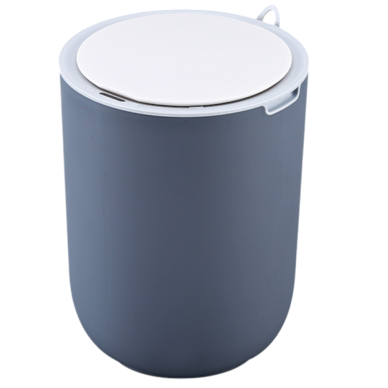 Сенсорное ведро для мусора JAH 8 л круглое Waterproof серое Киев