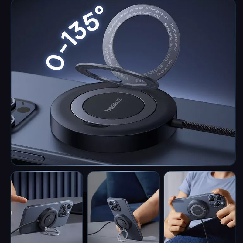 БЗУ Baseus Simple Mini4 Qi2 15W (P10273300121-0) Херсон - изображение 5