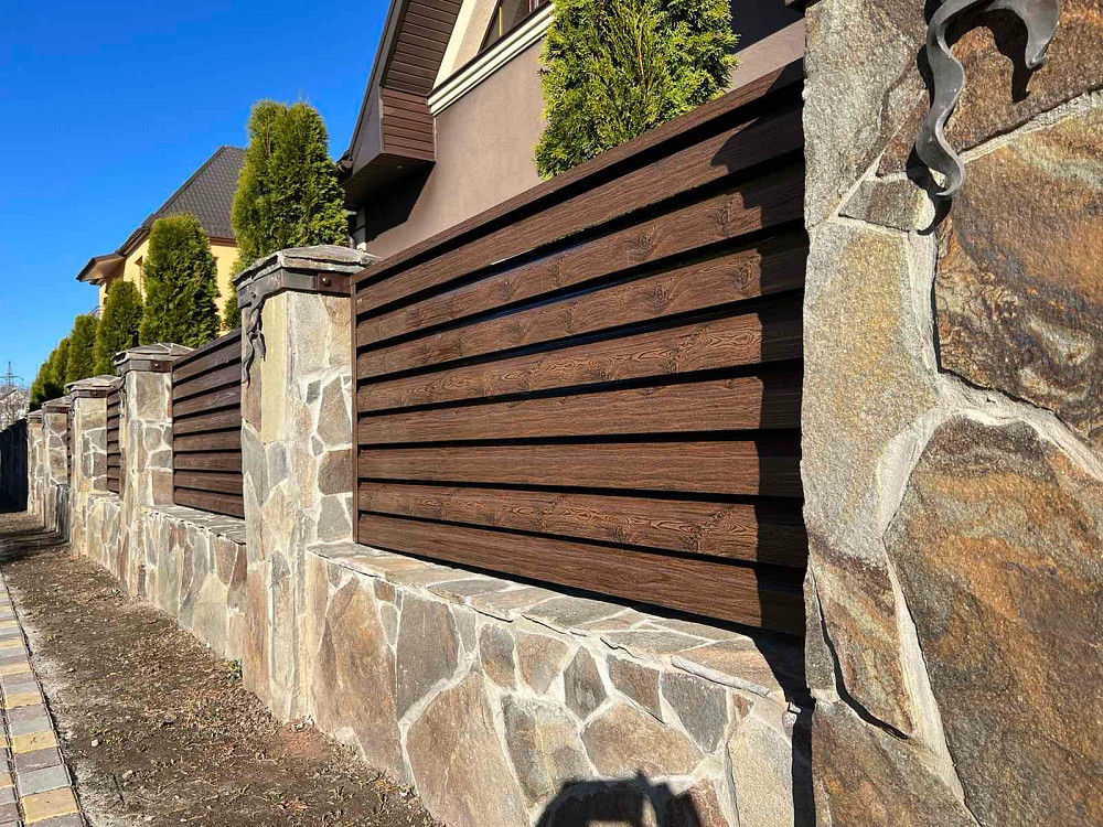 Стильний металевий паркан - огорожа Жалюзі від виробника Запорожье - изображение 12