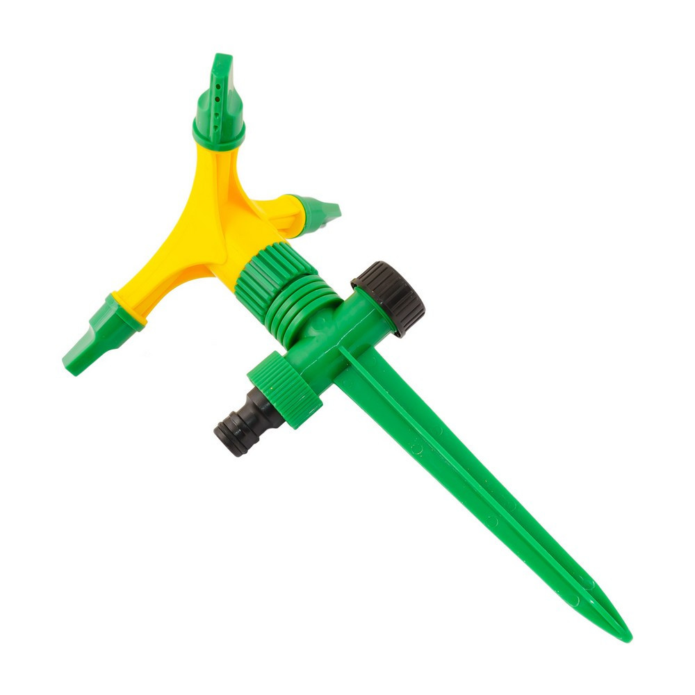 Ороситель для полива MASTERTOOL вращающийся 3-х рожковый ½" 12 м на ножке 92-9322 Харків - зображення 2