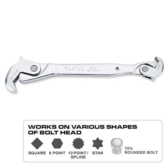 Ключ двусторонний универсальный самозажимной 8-32мм TOPTUL AEAX3A32 Харків - зображення 2