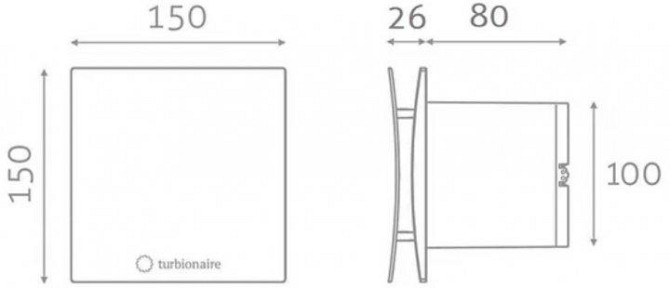 Вытяжной вентилятор TURBIONAIRE Arte 100 SW STANDARD WHITE для кухни и ванной комнаты Киев - изображение 9