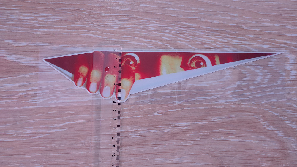 Наклейка на авто Подглядывает цветная светоотражающая Бориспіль - зображення 6