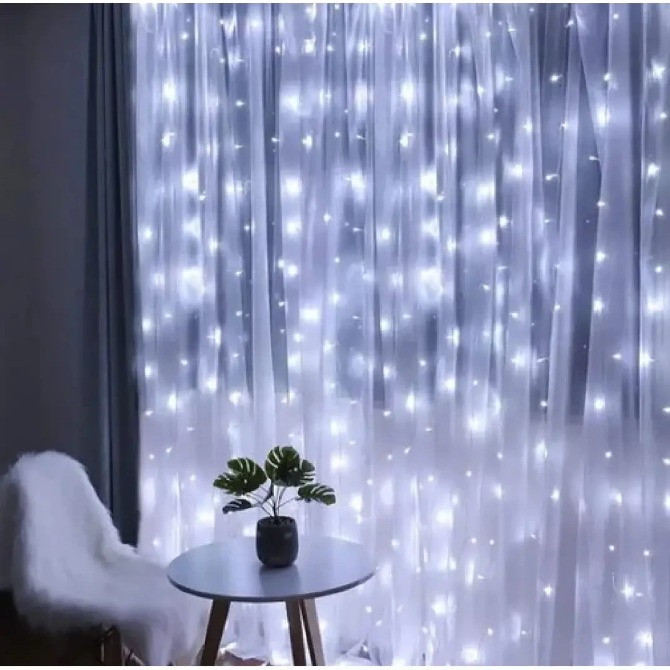 Гирлянда водопад 320 LED (RD7154) 3х2м с заглушкой (10х32) Белый (холодный Одеса - зображення 4