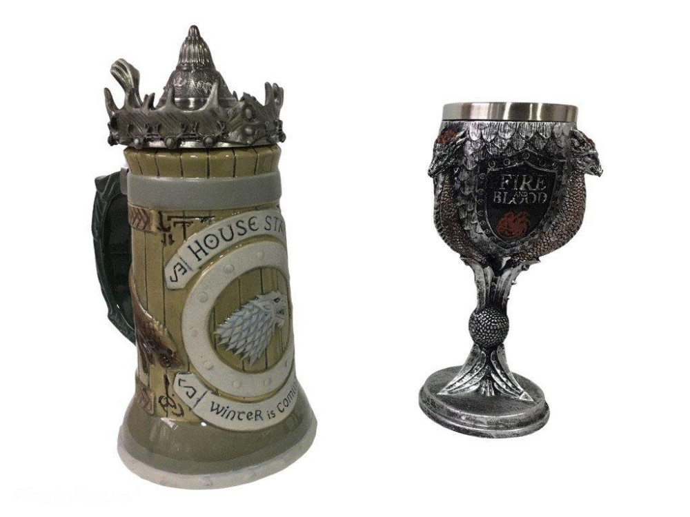 Подарочный Набор Кружка Game Of Thrones House Stark Игра Престолов Дом Старков и Бокал Fire and Bloo Київ - зображення 4