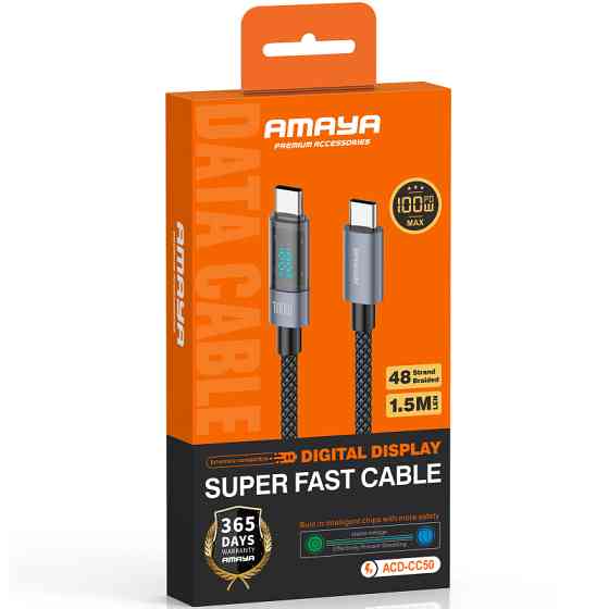 Дата кабель Amaya 50CC Type-C to Type-C 100W (1.5m) Херсон