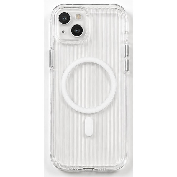 DM Чохол Corrugated Pattern Case With Magsafe для iPhone 13 White Харків - зображення 2