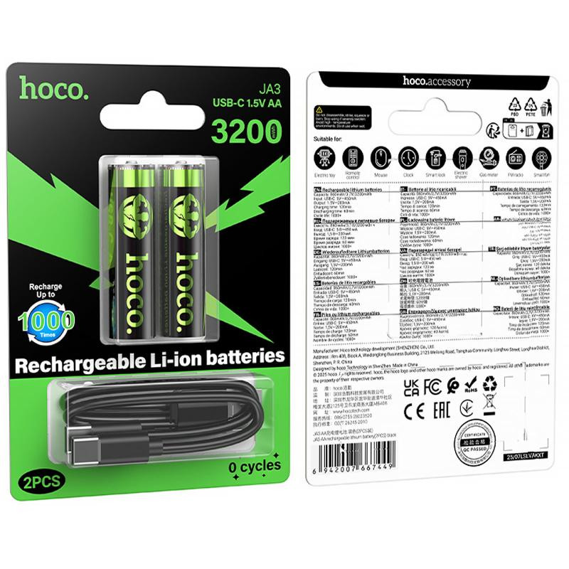 Аккумуляторные батарейки Hoco JA3 Energy AA 2 pcs Херсон - зображення 2