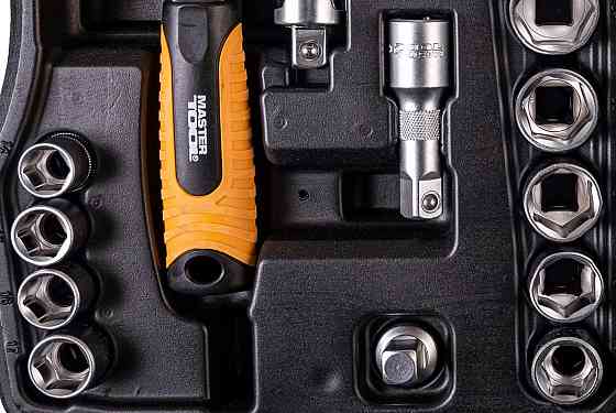 Набор инструментов MASTERTOOL PROFI ½" 21 шт 10-32 мм CrV50BV30 противоударный кейс 78-4021-PF Харків