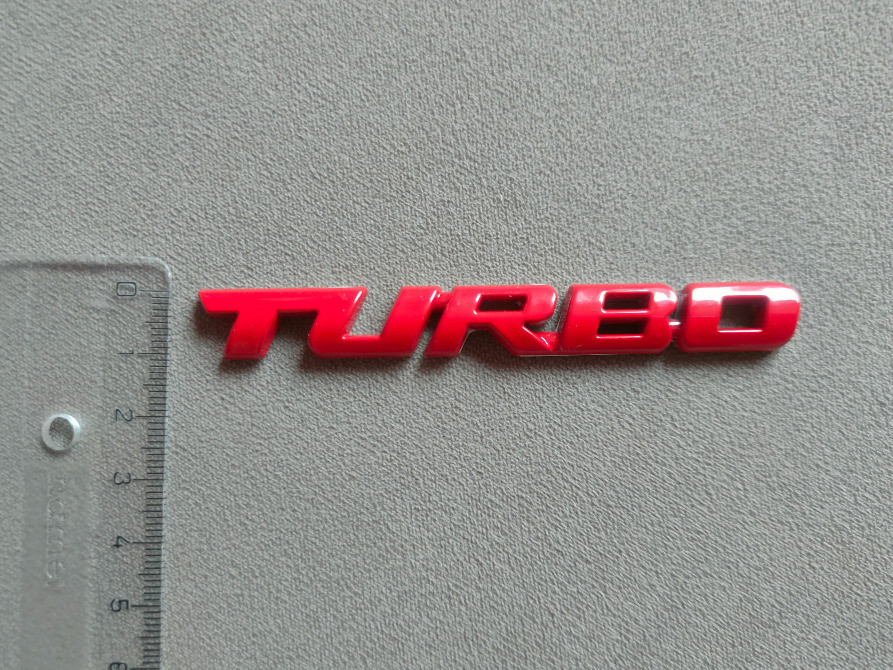 Наклейка Turbo Красная Металлическая турбо Киев - изображение 3