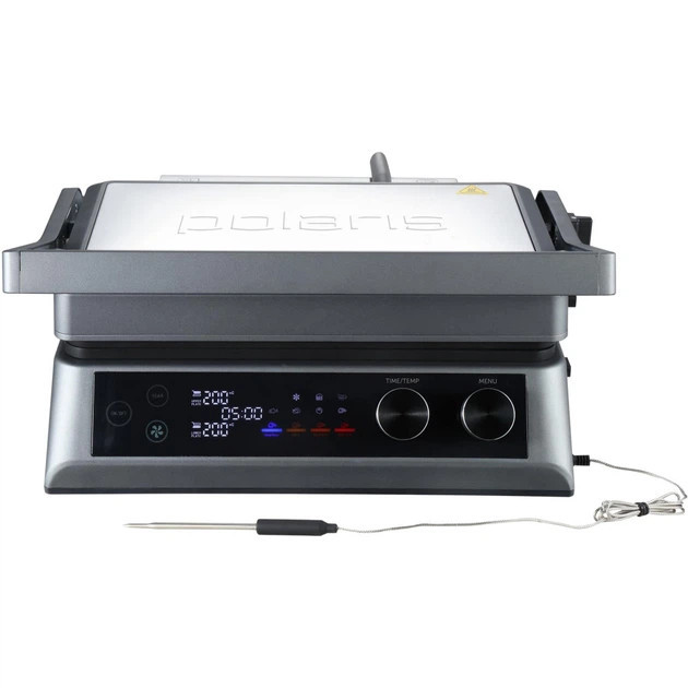 Электрогриль POLARIS SMOKELESS PGP 7003 2000 Вт серебристый Київ - зображення 2