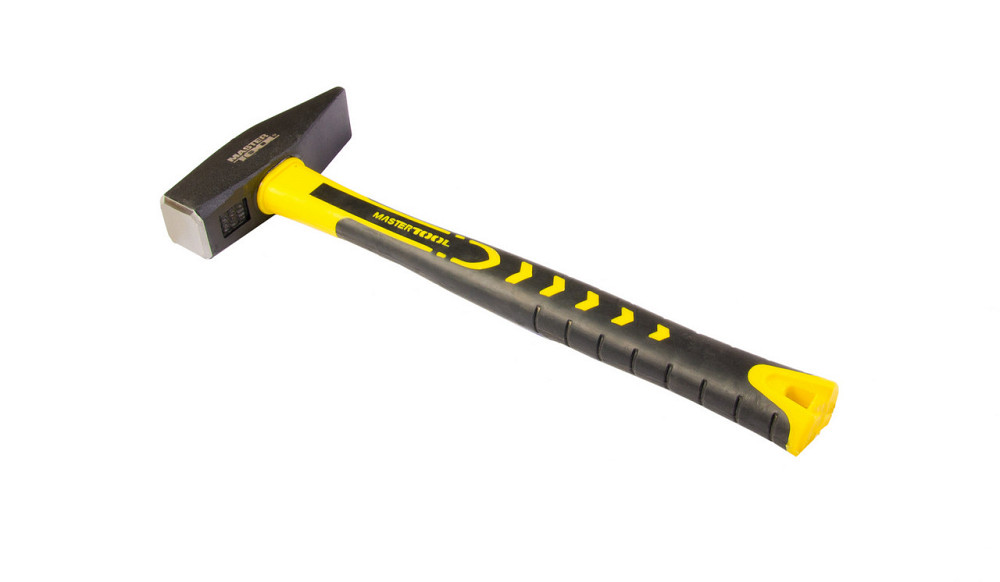 Молоток слесарный MASTERTOOL 1000 г HRC 50 рукоятка фиберглассовая 355 мм 02-0810 Харків - зображення 2