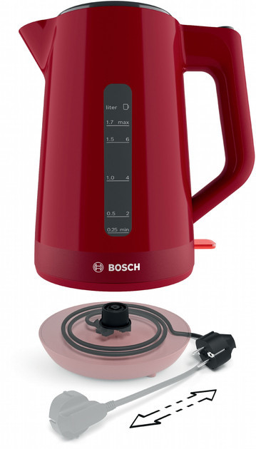 Электрочайник Bosch TWK1M124 1,7 л красный Київ - зображення 3